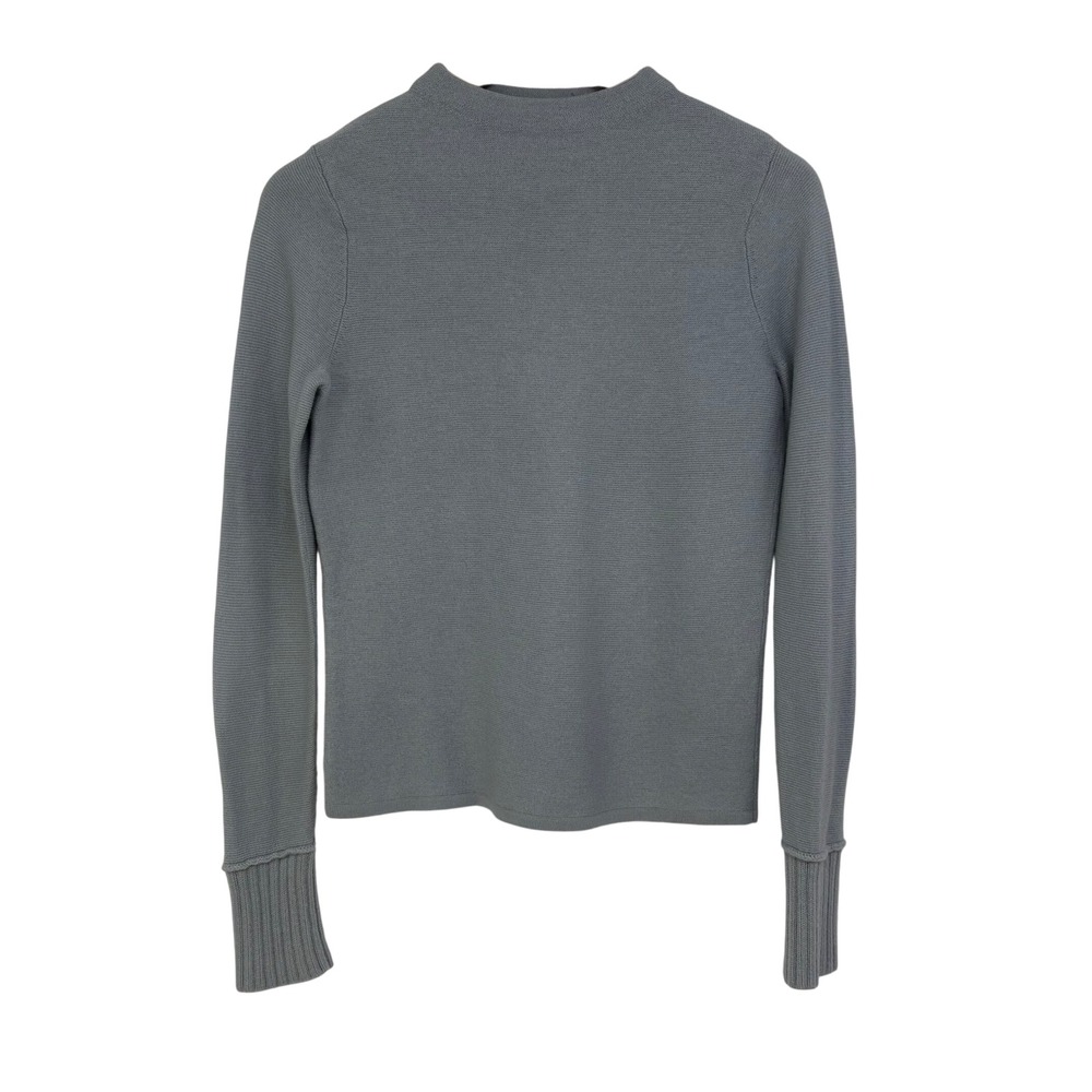 Club Monaco Womens 100% Wool Mock Neck Sweater Light Blue Gray S Parisian  Slim